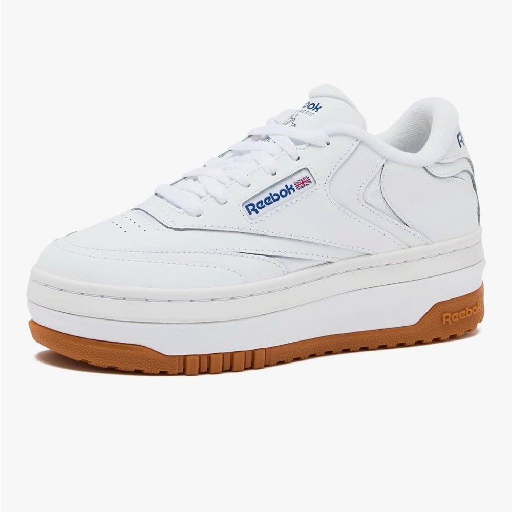 Reebok Club C Extra Platform Sneakers White/Blue - Picture 2 of 12